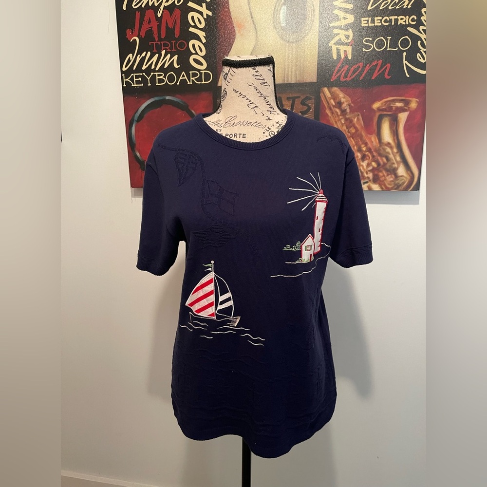 Nautical Navy Short Sleeve Tee